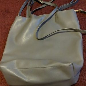 Gray Tote shoulder bag -large bag